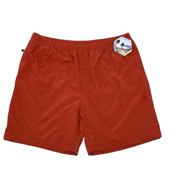 Men's Quest XL Shorts Athletic Rust Back Zipper Pocket Elastic Waist NWT - Picture 3 of 9